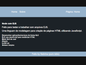 Sobre mim com NodeJs
